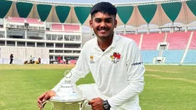 যুব টেস্টে ৬৪ বলে সেঞ্চুরিতে ইতিহাস গড়লেন আয়ুশ, ভাঙলেন ম্যাককালামের রেকর্ড