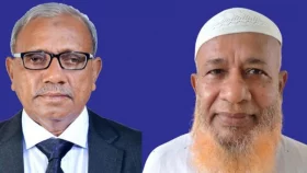 খুলনা মুক্তিযোদ্ধা সংসদের আহ্বায়ক মনিরুজ্জামান মনি ও সদস্য সচিব মুস্তাফিজুর রহমান