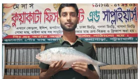 কুয়াকাটায় এক ইলিশের দাম  সাড়ে ৫ হাজার টাকা
