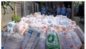 কোস্ট গার্ডের অভিযানে ৪শ' কোটি টাকার অবৈধ চায়না জাল জব্দ