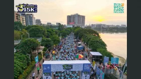 হাতিরঝিলে দৌড় প্রতিযোগিতা, অংশ নিলেন ২ হাজার দৌড়বিদ
