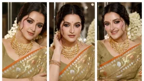 জামদানিতে স্নিগ্ধতা ছড়াচ্ছেন পরী