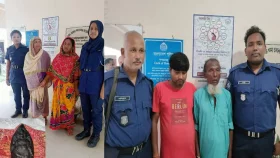 তারাগঞ্জে পাথরের মূর্তি উদ্ধার, গ্রেপ্তার ৪