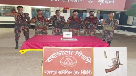 ঝিনাইদহে সীমান্তে অস্ত্র গুলি উদ্ধার
