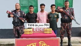 নাইক্ষ্যংছড়িতে ৪০ হাজার ইয়াবাসহ ৩ রোহিঙ্গা আটক