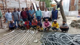 কুমিল্লার দাউদকান্দিতে অবৈধ চুন কারখানায় অভিযান, আটক ৮