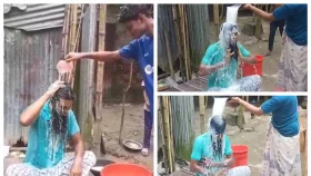 স্ত্রীকে তালাক দিয়ে এক মণ দুধ দিয়ে গোসল করলেন লিটন