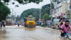 পাহাড়ি ঢলে ঝিনাইগাতীর নিম্নাচল প্লাবিত