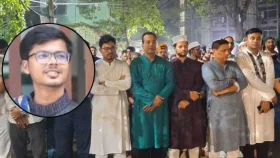 জবি ছাত্রদল নেতার জানাজায় কেন্দ্রীয় ছাত্রদল, ছাত্রশিবির ও ডাকসু নেতৃবৃন্দ