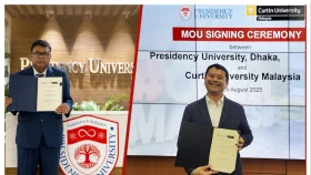 প্রেসিডেন্সি ও কার্টিন ইউনিভার্সিটির চুক্তি স্বাক্ষর
