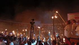 তিস্তা বাঁচাতে পাঁচ জেলায় একসাথে মশাল প্রজ্জ্বলন