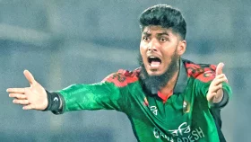 মিরপুরে ক্যারিবীয়দের নাচিয়ে ৫ উইকেট তুলে নিলেন রিশাদ