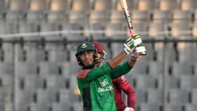 মিরপুরে রিশাদ ঝড়: অবশেষে ৫০ ওভার টিকল বাংলাদেশ