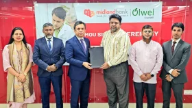 মিডল্যান্ড ব্যাংক ও অলওয়েলের মধ্যে সমঝোতা স্মারক স্বাক্ষর