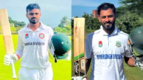 অংকন-মজিদের দিনে সেঞ্চুরি মিস করলেন মুমিনুল