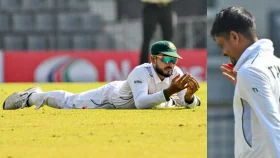 সিলেট টেস্ট: প্রথম ওভারে উইকেট নিয়ে তিনটি ক্যাচ ছাড়ল বাংলাদেশ