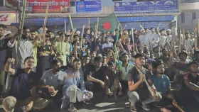 টঙ্গীতে ছাত্রশিবিরের বিক্ষোভ মিছিল