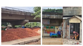 সরকারি জমি দখল করে ইটা-বালুর ব্যবসা ও ক্লাব নির্মাণ