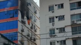 বিজয়নগরে বহুতল ভবনের আগুন নিভেছে