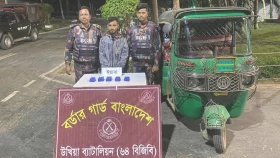 অটোরিকশায় ১০ হাজার ইয়াবা পাচারকালে ধরা চালক