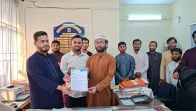 নোবিপ্রবির ছাত্রসংসদ নির্বাচনসহ ১৩ দাবিতে স্মারকলিপি প্রদান শিবিরের