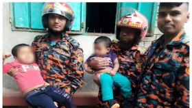 আটকে পড়া দুই শিশুকে উদ্ধার করল ৯৯৯