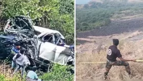 ৬০০ ফুট গভীর খাদে পড়ল গাড়ি, নিহত ৬