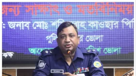 ভোলায় সাংবাদিকদের সঙ্গে পুলিশ সুপারের মতবিনিময়