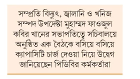 পিডিবির লোকসান বেড়ে দ্বিগুণ