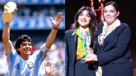 ম্যারাডোনার 'অলিম্পিয়া ইনফিনিটো' অ্যাওয়ার্ড নিলেন কিংবদন্তীর দুই কন্যা
