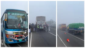 ঘন কুয়াশার কারণে মাওয়া এক্সপ্রেসওয়েতে ৪ যানবাহনের সংঘর্ষ
