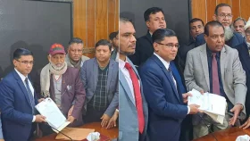 বগুড়ায় খালেদা জিয়া ও তারেক রহমানের পক্ষে মনোনয়নপত্র দাখিল