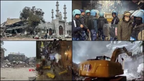 দিল্লিতে মসজিদ সংলগ্ন স্থাপনা ধ্বংসে ১৭ বুলডোজার, সংর্ঘষ