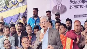 নৌকার কাণ্ডারি নেতাকর্মীদের ফেলে ভারতে চলে গেছেন: মির্জা ফখরুল