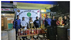কেরানীগঞ্জে অবৈধভাবে জ্বালানি তেল বিক্রয়ের বিরুদ্ধে অভিযান, জরিমানা