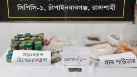 শিবগঞ্জে গান পাউডার ও ককটেল তৈরির উপকরণ উদ্ধার
