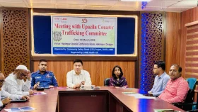 হিলিতে মানব পাচার প্রতিরোধে উপজেলা পর্যায়ে মতবিনিময় সভা