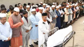 বিএনপির হামলায় নিহত জামায়াত নেতার জানাযা অনুষ্ঠিত