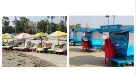 কুয়াকাটায় ঈদ উপলক্ষে পর্যটকদের বরণ করতে পর্যটন কেন্দ্রে আগাম প্রস্তুতি&nbsp;