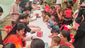 বাসন্তী পূজা উপলক্ষে লোহাগাড়ায় ফ্রি মেডিকেল ক্যাম্প