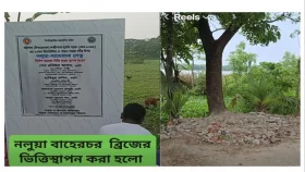 দুমকিতে নলুয়া-বাহেরচর সেতুর নামফলক উধাও