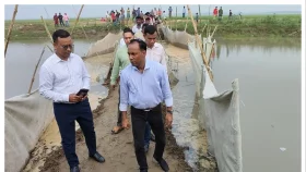 নেত্রকোনায় প্লাবিত হাওর পরিদর্শনে ডেপুটি স্পিকার