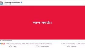 মুহূর্তে ভাইরাল হাসনাত আবদুল্লাহর &lsquo;লাল কার্ড&rsquo; পোস্ট