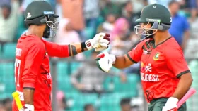 হৃদয়-শামীমের দাপুটে ব্যাটিংয়ে কিউইদের উড়িয়ে দিল বাংলাদেশ