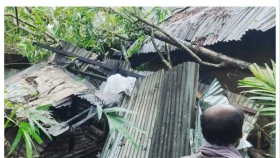কালবৈশাখী ঝড়ে কমলগঞ্জে ১২২টি ঘরবাড়ি ক্ষতিগ্রস্ত