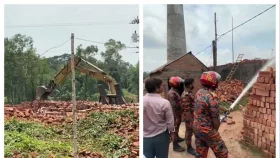 গোপালগঞ্জে দুই ইটভাটায় অভিযান, জরিমানা ৭ লাখ