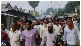 ধলতা না দেওয়ায় পেঁয়াজ কেনা বন্ধ, কৃষকদের বিক্ষোভ