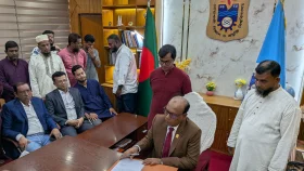 ফুলেল শুভেচ্ছা পেলেন না নোবিপ্রবির নবনিযুক্ত উপাচার্য