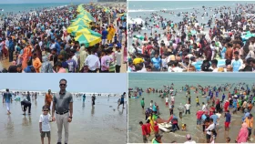 ঈদের টানা ছুটিতে কক্সবাজারে পর্যটকের ভিড়