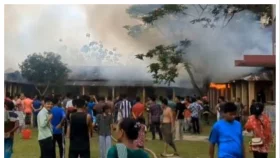 খাগড়াছড়িতে স্কুলে অগ্নিকাণ্ড, টিনশেড ভবন পুড়ে ছাই